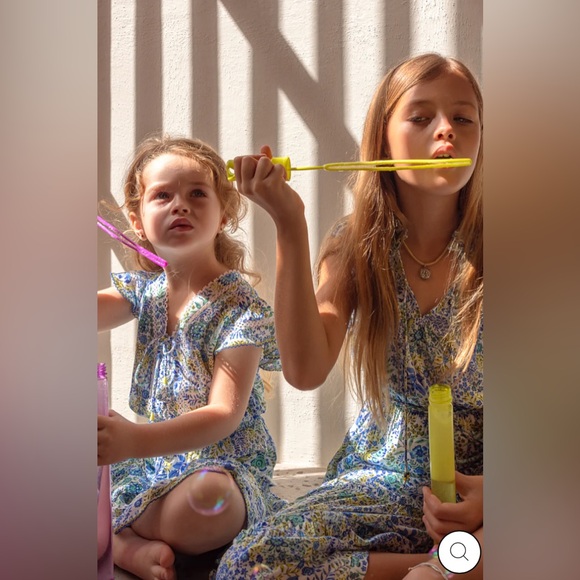 POUPETTE ST. Barths KIDS LONG JUMPSUIT BELENE
WHITE BLUE NATURE size 12 - Picture 1 of 7